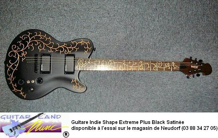 Guitare Indie Shape Extreme Plus Noir Satin